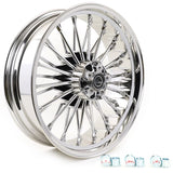 Front Rear Dual Disc Fat Spoke Wheels for Harley Softail Standard / Custom / Night Train / Springer 2000-2010
