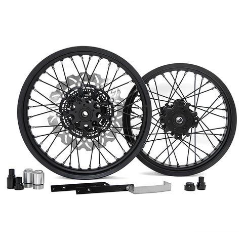 19''X 3.0'' Front & 17''X 4.25'' Rear Spoked Wheel Rims Hubs Disc Set For Honda CB400X