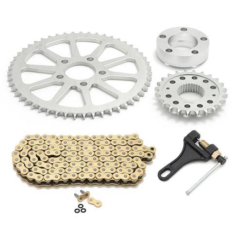 For Harley Dyna FXD Super Glide / FXDWG Wide Glide 06-17 / Softail 08-up / Dyna 18-up Chain Drive Transmission Sprocket Conversion Kit