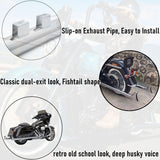 For Harley Davidson Touring Electra Glide / Street Glide / Road Glide / Road King / Tour Glide 1995-2016 Fishtail Slip on Muffler Exhaust Pipes