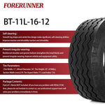 11Lx16 Farm Implement 12 Ply Tire Tubeless Heavy Duty