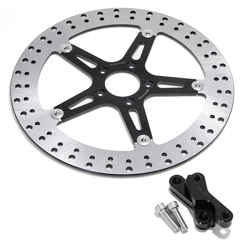 For Harley Davidson Softail 2018-UP 14'' Oversize Front Brake Disc Rotor & Adapter