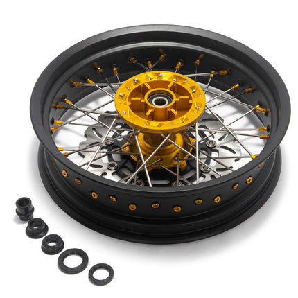 17" Front Rear Wheel Rim Hub Rotor Set for Suzuki DRZ400SM SuperMotard 2005-UP