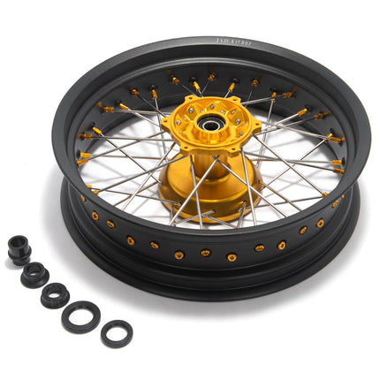 Aluminum 17" Front Rear Wheel Rim Hub Set for Suzuki DRZ400SM 2000-2024