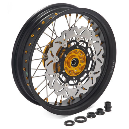 17" Front Rear Wheel Rim Hub Rotor Set for Suzuki DRZ400SM SuperMotard 2005-UP