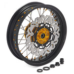 17" Front Rear Wheel Rim Hub Rotor Set for Suzuki DRZ400SM SuperMotard 2005-UP