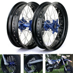 17" x 3.5" Front 17" x 5.0" Rear Supermoto Spoked Wheel Set For BETA RR / RR Race Edition / RR-S / Xtrainer 2020-2023