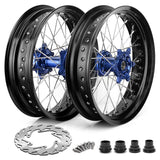 17" x 3.5" Front 17" x 5.0" Rear Supermoto Spoked Wheel Set For BETA RR / RR Race Edition / RR-S / Xtrainer 2020-2023