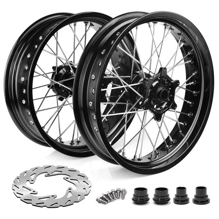 17×3.5 Front 17×5.0 Rear Supermoto Spoked Wheel Set For BETA RR / RR Race Edition / RR-S / Xtrainer 2020-2023