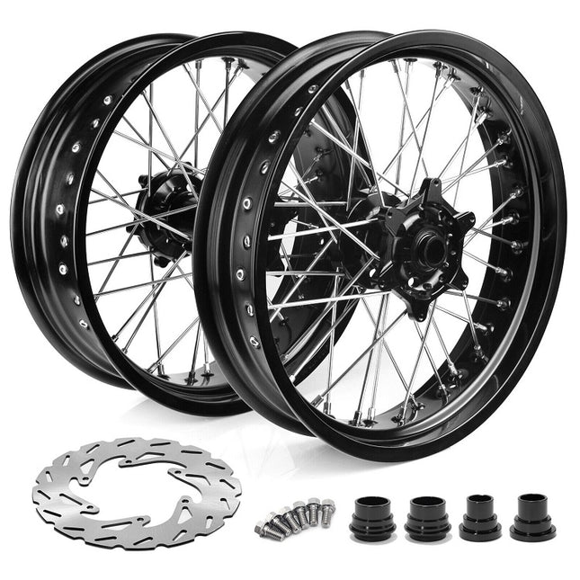 17×3.5 Front 17×5.0 Rear Supermoto Spoked Wheel Set For BETA RR / RR Race Edition / RR-S / Xtrainer 2020-2023