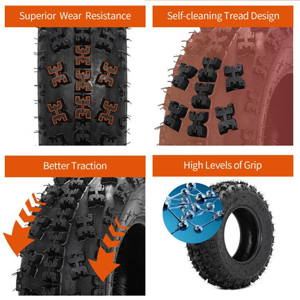 2pcs 21X7-10 Universal 6 Ply ATV / UTV All-Terrain Mud Tires