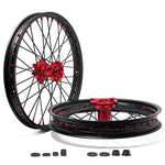 For Honda CRF250R 2004-2013 / CRF450R 2002-2012 21x1.6 Front 19x2.15 Rear Spoked Wheel Rim Hub Rotor Kit