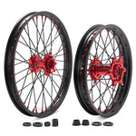 21 / 17 Front 18 / 19 / 17 Rear Spoked Wheel Set for Surron Storm Bee / Honda CR125 CR250 2002-2007 / CRF250R 2004-2013 / CRF450R 2002-2012