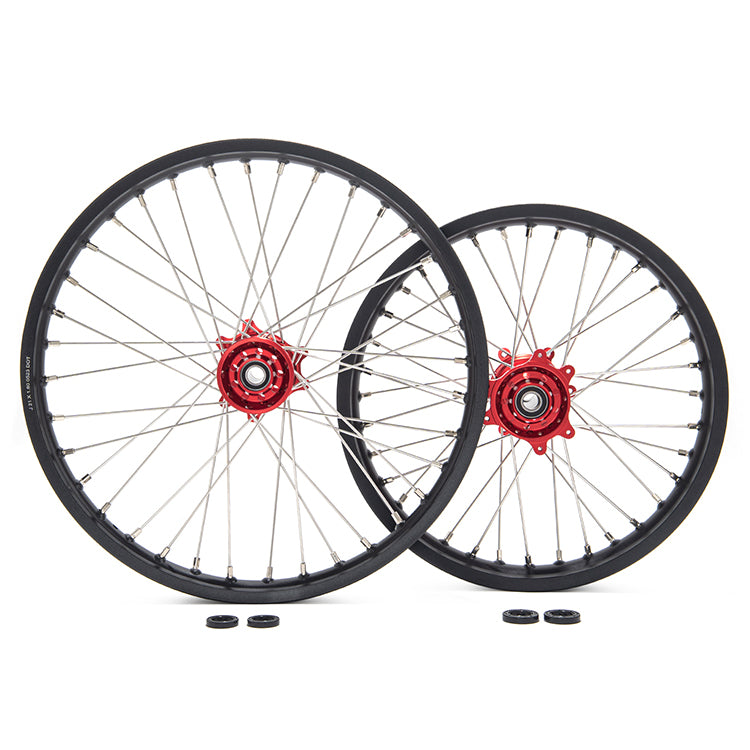 Front Wheel Set Aluminum Spoked Front & Rear Wheel Rim Hub Sets For Sur-ron Ultra Bee ...