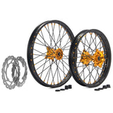 Aluminum 21" Front 18" Rear Wheel Rim Hub Rotor Set for Suzuki RMZ250 2007-2021 / RMZ450 2005-2017