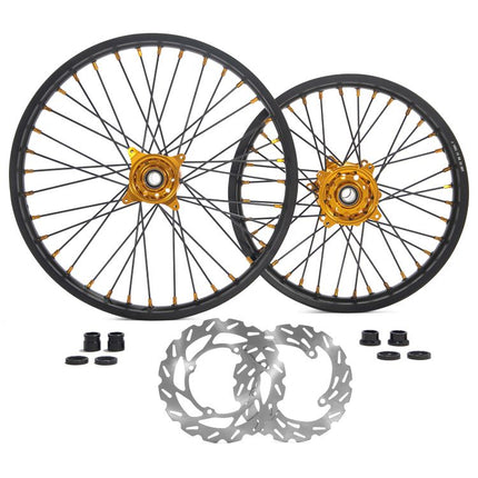 Aluminum 21" Front 18" Rear Wheel Rim Hub Rotor Set for Suzuki RMZ250 2007-2021 / RMZ450 2005-2017