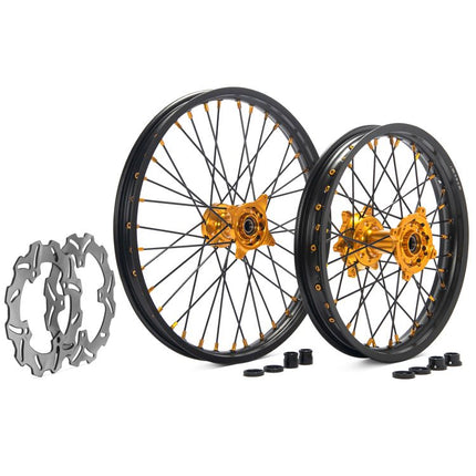 Aluminum 21" Front 18" Rear Wheel Rim Hub Rotor Set for Suzuki RMZ250 2007-2024 / Suzuki RMZ450 2005-2024