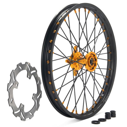 Aluminum 21" Front 18" Rear Wheel Rim Hub Rotor Set for Suzuki RMZ250 2007-2024 / Suzuki RMZ450 2005-2024