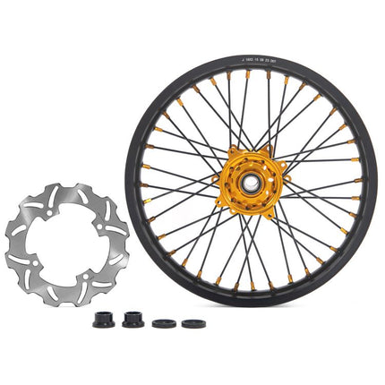 Aluminum 21" Front 18" Rear Wheel Rim Hub Rotor Set for Suzuki RMZ250 2007-2024 / Suzuki RMZ450 2005-2024