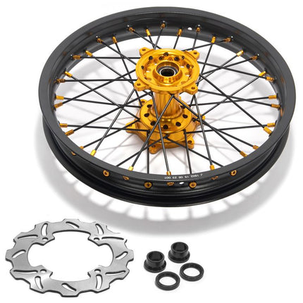 Aluminum 21" Front 18" Rear Wheel Rim Hub Rotor Set for Suzuki RMZ250 2007-2024 / Suzuki RMZ450 2005-2024