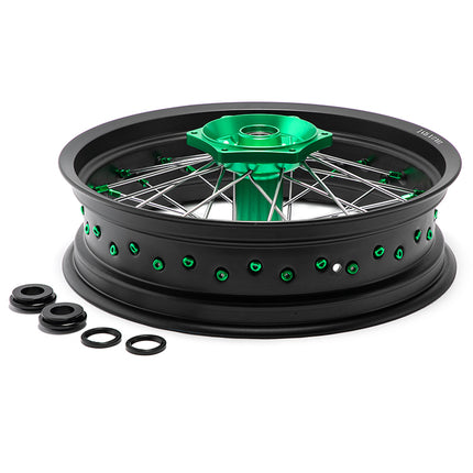 For Kawasaki KX125 06-13 / KX250 06-13 19-20 / KX250F KX450F 06-18 21” 17” Front 17” 18” 19” Rear Supermoto Spoked Wheel Set