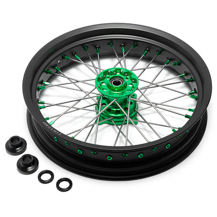 For Kawasaki KX125 06-13 / KX250 06-13 19-20 / KX250F KX450F 06-18 21” 17” Front 17” 18” 19” Rear Supermoto Spoked Wheel Set