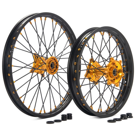 For Suzuki RMZ250 2007-2024 / RMZ450 2005-2024 21” 17” Front 17" 19” Rear Spoked Wheel Rim Hub Set
