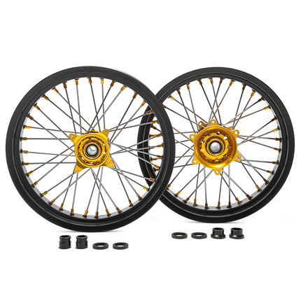 For Suzuki RMZ250 2007-2024 / RMZ450 2005-2024 21” 17” Front 17" 19” Rear Spoked Wheel Rim Hub Set