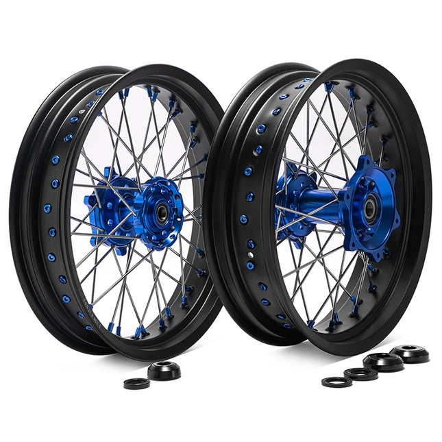 21" 17" Front 17" 19" Rear Spoked Wheel Rim Hub Set for Yamaha WR250F 2015-2019 / WR450F 2012-2018