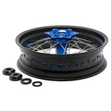 21" 17" Front 17" 19" Rear Spoked Wheel Rim Hub Set for Yamaha WR250F 2015-2019 / WR450F 2012-2018