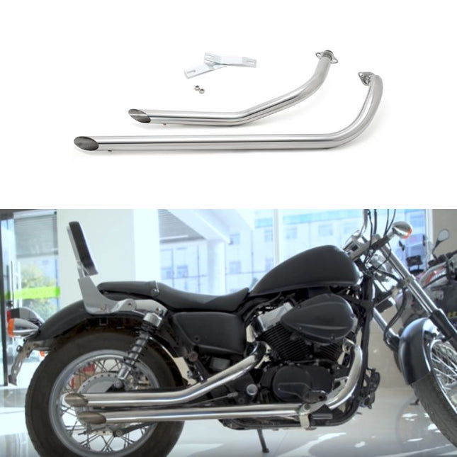 For Honda Shadow 750 400 VT750 VT400 Spirit ACE Aero 2004-UP Exhaust System Muffler Pipes With Silencer