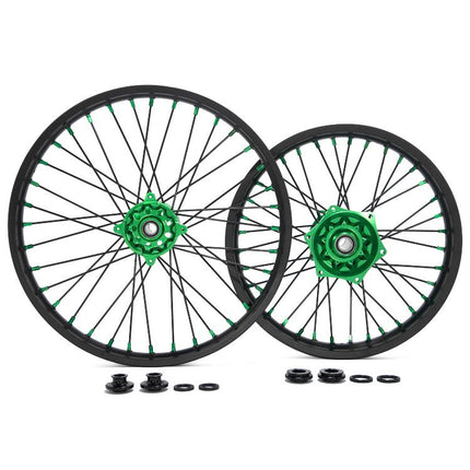 For Kawasaki KX125 06-13 / KX250 06-13 19-20 / KX250F KX450F 06-18 21” 17” Front 17” 18” 19” Rear Supermoto Spoked Wheel Set