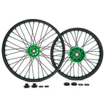 For Kawasaki KX125 06-13 / KX250 06-13 19-20 / KX250F KX450F 06-18 21” 17” Front 17” 18” 19” Rear Supermoto Spoked Wheel Set