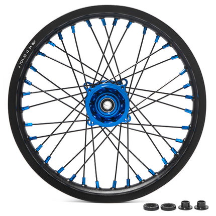 For Suzuki RM80 1990-2001 / RM85 2002-2024 / Yamaha YZ-80 YZ80 1990-2001 / YZ-85 YZ85 2002-2026 Front & Rear Spoked Wheel Rim Hub Set