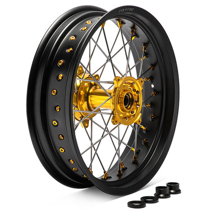 For Suzuki RMZ250 2007-2024 / RMZ450 2005-2024 21” 17” Front 17" 19” Rear Spoked Wheel Rim Hub Set