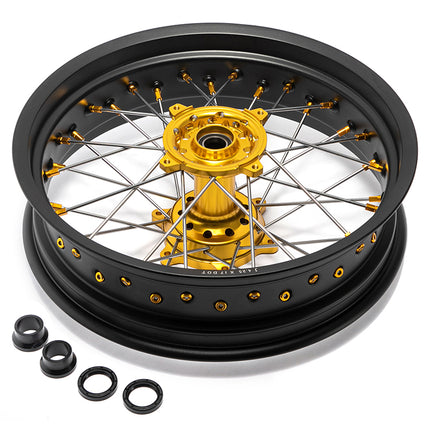 For Suzuki RMZ250 2007-2024 / RMZ450 2005-2024 21” 17” Front 17" 19” Rear Spoked Wheel Rim Hub Set