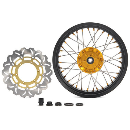 17" Front Rear Wheel Rim Hub Rotor Set for Suzuki DRZ400SM SuperMotard 2005-UP