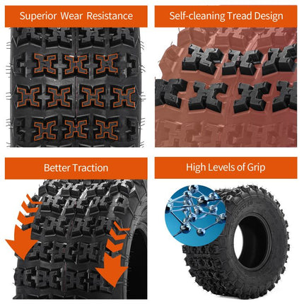 2pcs 22x11-10 ATV Tires 6Ply All Terrain