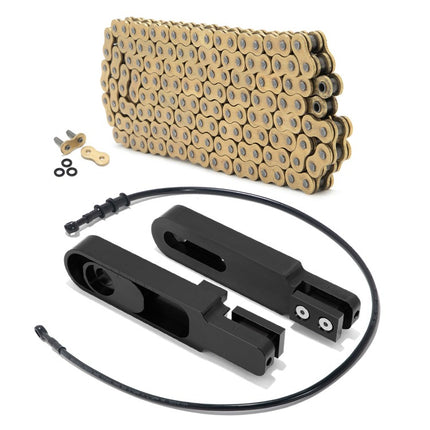 For Kawasaki ZX6R 2007-2008 6-9 Inch Swingarm Extensions Brake Line Chain Remover Kit