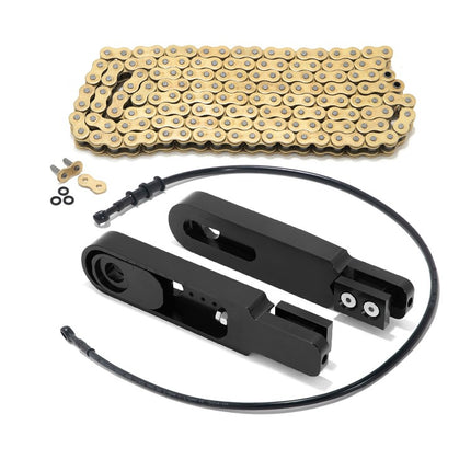 For Kawasaki ZX14R / ZZR1400 2012-2024 6-9 Inch Swingarm Extensions Brake Line Chain Remover Kit