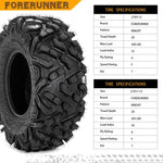 Universal 6 Ply ATV / UTV All-Terrain Tire Sets 27X9-12 Front 27X11-12 Rear