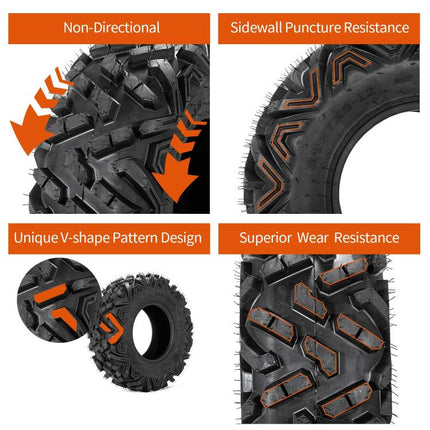 2pcs / 4pcs Universal 6 Ply ATV / UTV All-Terrain Tires 27X9-12 Front / 27X11-12 Rear