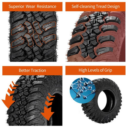 2pcs / 4pcs Universal 30X10-14 8 Ply ATV / UTV All-Terrain Mud Tires