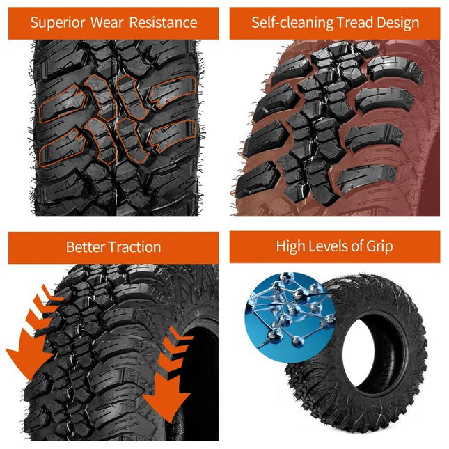 2pcs / 4pcs Universal 30X10-14 8 Ply ATV / UTV All-Terrain Mud Tires