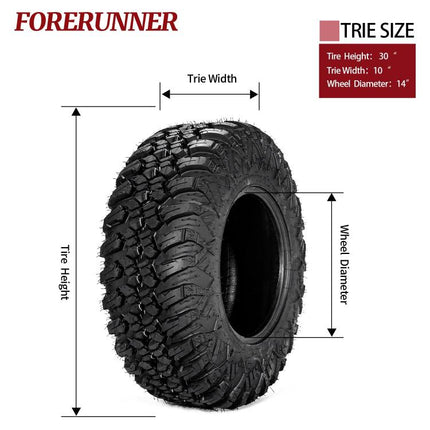 2pcs / 4pcs Universal 30X10-14 8 Ply ATV / UTV All-Terrain Mud Tires