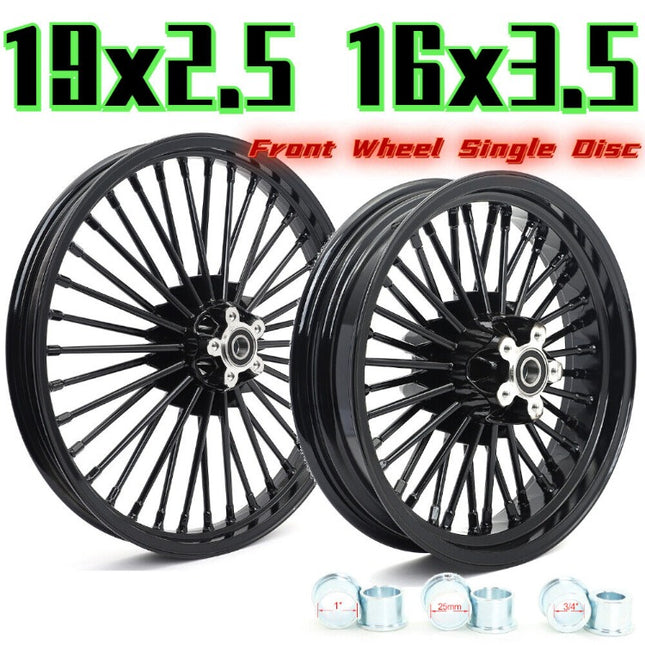 Front Rear Dual Disc Fat Spoke Wheels for Harley Sportster Iron XL883N XL1200N 2000-2023