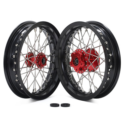 For Sur-Ron Light Bee X S / Segway X160 X260 / 79Bike Falcon M / E Ride Pro-SS 2.0 Supermoto 12*2.15 Front Rear Spoke Wheel Set