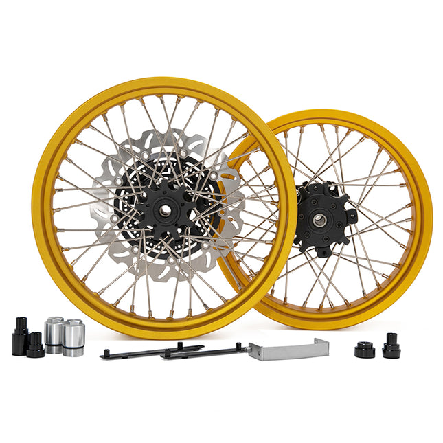 19x3.0 Front & 17x4.25 Rear Spoked Wheel Rims Hubs Disc Set For Honda CB400X