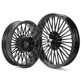 Front Rear Dual Disc Fat Spoke Wheels for Harley Touring Electra Glide / Street Glide / Road Glide / Road King / Ultra Limited / Ultra Classic 2009-2024