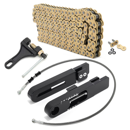 For Honda XR650L 4-9 Inch Swingarm Extensions Brake Line Chain Remover Kit